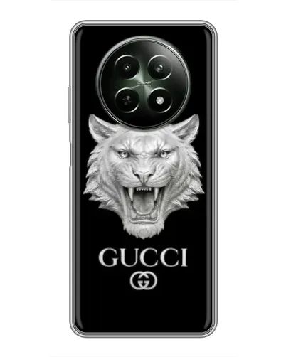 Чехол для Realme 12 5G с картинкой «Gucci — серебряный лев» Чехол для Realme 12 5G с картинкой «Gucci — серебряный лев»