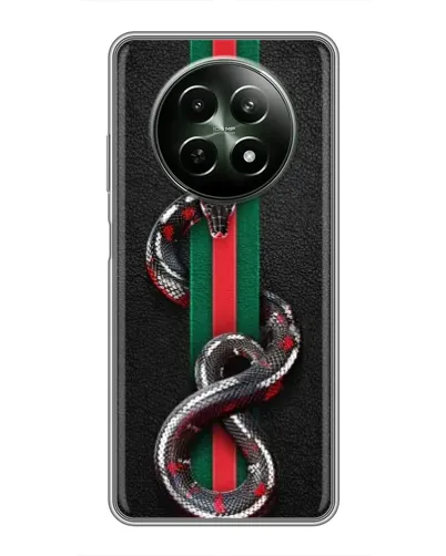Чехол для Realme 12 5G с картинкой «Gucci — змея на полосе» Чехол для Realme 12 5G с картинкой «Gucci — змея на полосе»
