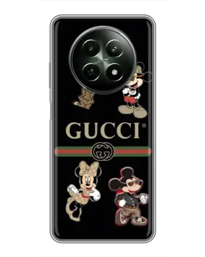 Чехол для Realme 12 5G с картинкой «Gucci — герои Disney и монограмма» Чехол для Realme 12 5G с картинкой «Gucci — герои Disney и монограмма»