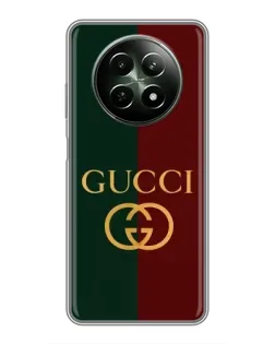 Чехол для Realme 12 5G с картинкой «Gucci — темно-зеленый градиент»