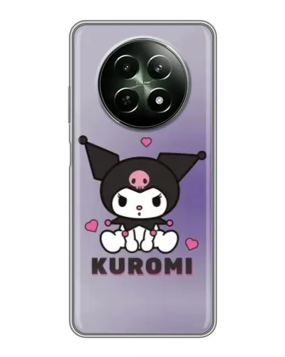 Чехол для Realme 12 5G с картинкой «Kuromi — фиолетовый арт»