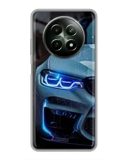 Чехол для Realme 12 5G с картинкой «Взгляд BMW с синими фарами» Чехол для Realme 12 5G с картинкой «Взгляд BMW с синими фарами»