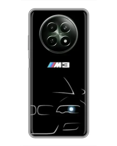 Чехол для Realme 12 5G с картинкой «Минималистичный принт BMW M3» Чехол для Realme 12 5G с картинкой «Минималистичный принт BMW M3»