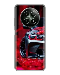 Чехол для Realme 12 5G с картинкой «Спортивная BMW и цветы» Чехол для Realme 12 5G с картинкой «Спортивная BMW и цветы»