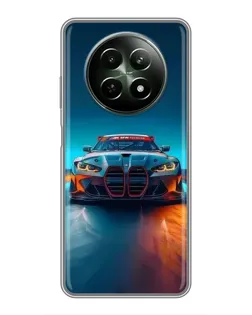 Чехол для Realme 12 5G с картинкой «BMW — огни неона» Чехол для Realme 12 5G с картинкой «BMW — огни неона»