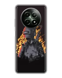 Чохол для Realme 12 5G з картинкою «PUBG — вогняний силует»