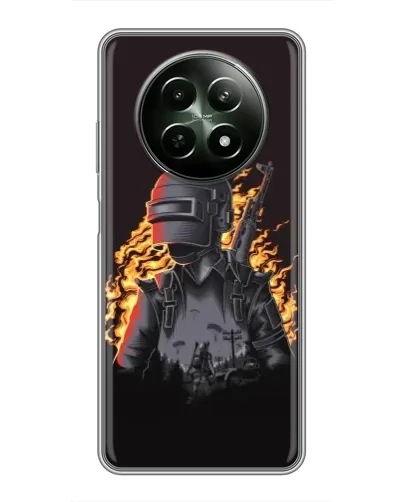 Чохол для Realme 12 5G з картинкою «PUBG — вогняний силует»