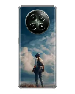 Чохол для Realme 12 5G з картинкою «Герой PUBG на скелі»