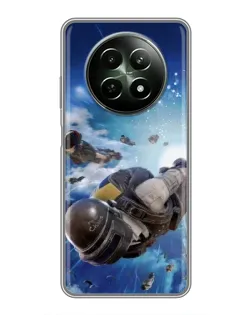 Чохол для Realme 12 5G з картинкою «Десант PUBG — стрибок»