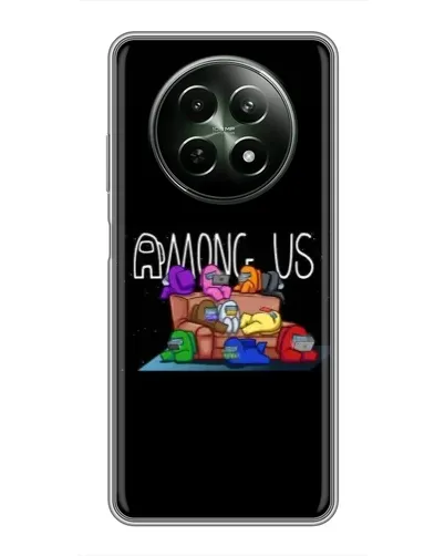 Чехол для Realme 12 5G с картинкой «Логотип Among Us»