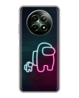 Чехол для Realme 12 5G с картинкой «Among Us неон-арт»