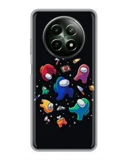 Чехол для Realme 12 5G с картинкой «Among Us космос»