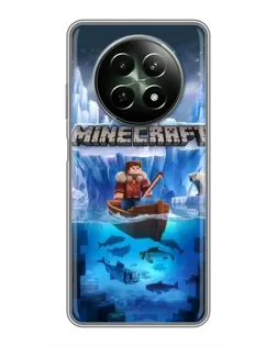 Чехол для Realme 12 5G с картинкой «Minecraft ледяной мир»