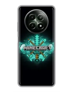 Чехол для Realme 12 5G с картинкой «Minecraft Diamond лого»