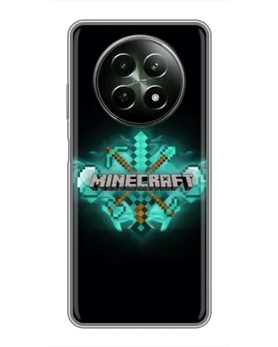 Чохол для Realme 12 5G з картинкою «Minecraft Diamond лого» Чохол для Realme 12 5G з картинкою «Minecraft Diamond лого»