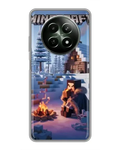 Чохол для Realme 12 5G з картинкою «Зимовий Minecraft» Чохол для Realme 12 5G з картинкою «Зимовий Minecraft»