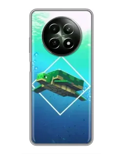 Чехол для Realme 12 5G с картинкой «Черепаха Minecraft»