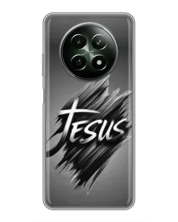 Чехол для Realme 12 5G с картинкой «Надпись Jesus Graffiti»