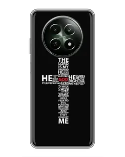 Чехол для Realme 12 5G с картинкой «Текстовый крест»