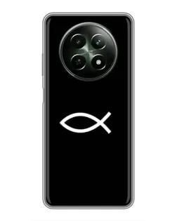 Чехол для Realme 12 5G с картинкой «Символ рыбы Jesus»