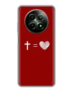 Чехол для Realme 12 5G с картинкой «Уравнение любви»