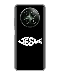 Чехол для Realme 12 5G с картинкой «Рыба Jesus»