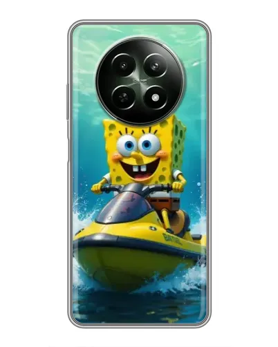 Чохол для Realme 12 5G з картинкою «Спанч Боб на гідроциклі»
