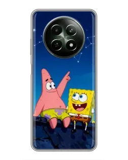 Чохол для Realme 12 5G з картинкою «Губка Боб та Патрік вночі» Чохол для Realme 12 5G з картинкою «Губка Боб та Патрік вночі»