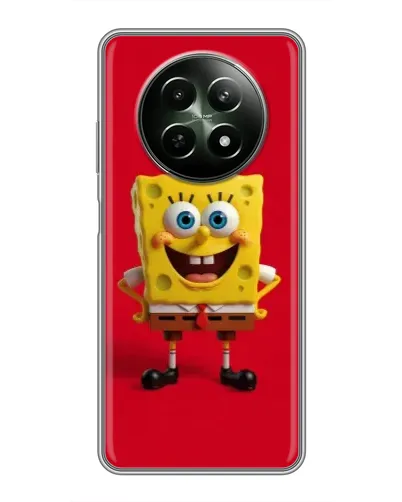 Чохол для Realme 12 5G з картинкою «Спанч Боб на червоному»