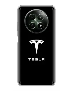 Чехол для Realme 12 5G с картинкой «Tesla White Logo»