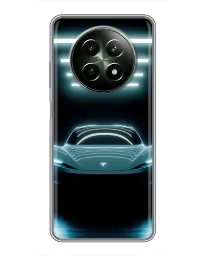Чехол для Realme 12 5G с картинкой «Tesla в неоне» Чехол для Realme 12 5G с картинкой «Tesla в неоне»