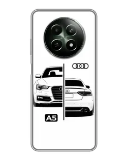 Чехол для Realme 12 5G с картинкой «Audi — контрастный дизайн»