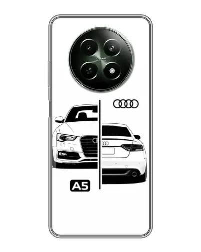 Чехол для Realme 12 5G с картинкой «Audi — контрастный дизайн» Чехол для Realme 12 5G с картинкой «Audi — контрастный дизайн»