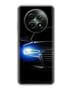 Чехол для Realme 12 5G с картинкой «Неоновый взгляд Audi»