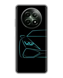 Чехол для Realme 12 5G с картинкой «Голубой силуэт Lamborghini» Чехол для Realme 12 5G с картинкой «Голубой силуэт Lamborghini»