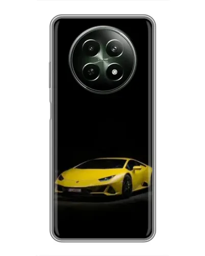 Чехол для Realme 12 5G с картинкой «Lamborghini желтый акцент»