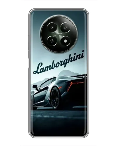 Чехол для Realme 12 5G с картинкой «Классическая надпись Lamborghini»