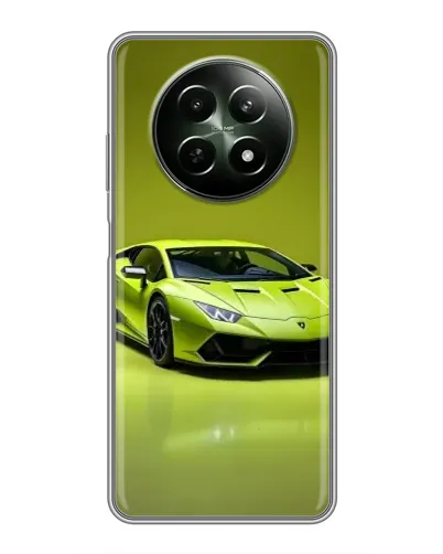 Чехол для Realme 12 5G с картинкой «Салатовый Lamborghini Huracan»