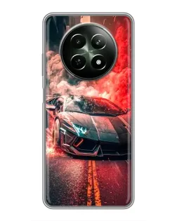 Чехол для Realme 12 5G с картинкой «Lamborghini красный дым» Чехол для Realme 12 5G с картинкой «Lamborghini красный дым»