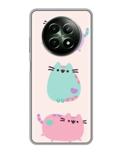 Чохол для Realme 12 5G з картинкою «Pusheen тріо» Чохол для Realme 12 5G з картинкою «Pusheen тріо»