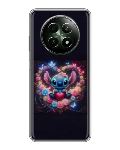 Чехол для Realme 12 5G с картинкой «Stitch в цветах» Чехол для Realme 12 5G с картинкой «Stitch в цветах»