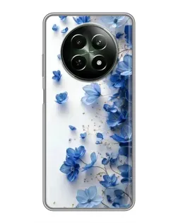 Чехол для Realme 12 5G с картинкой «Голубой цветочный каскад» Чехол для Realme 12 5G с картинкой «Голубой цветочный каскад»