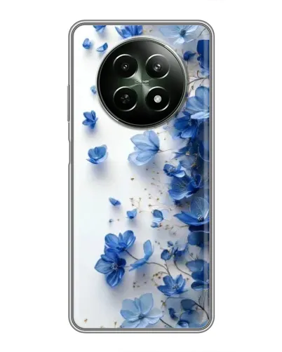 Чехол для Realme 12 5G с картинкой «Голубой цветочный каскад»
