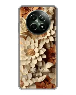 Чехол для Realme 12 5G с картинкой «Бежевый флористический декор» Чехол для Realme 12 5G с картинкой «Бежевый флористический декор»