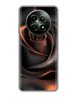 Чехол для Realme 12 5G с картинкой «Шелковая черная роза» Чехол для Realme 12 5G с картинкой «Шелковая черная роза»