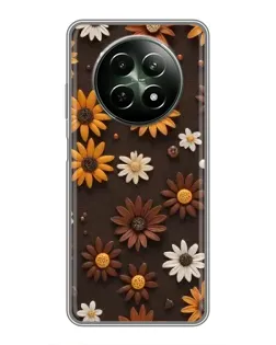 Чехол для Realme 12 5G с картинкой «Узор из маленьких подсолнухов» Чехол для Realme 12 5G с картинкой «Узор из маленьких подсолнухов»