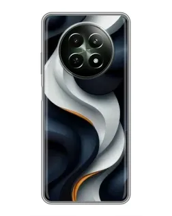 Чохол для Realme 12 5G з картинкою «Об'ємні чорно-білі стрічки» Чохол для Realme 12 5G з картинкою «Об'ємні чорно-білі стрічки»