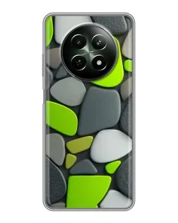 Чехол для Realme 12 5G с картинкой «Яркая неоновая галька»