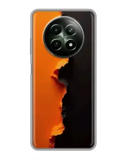 Чехол для Realme 12 5G с картинкой «Оранжевый разлом»