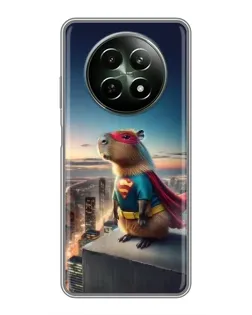 Чехол для Realme 12 5G с картинкой «Капи-мен супергерой»